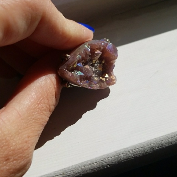 Purple druzy ring - Picture 6 of 8